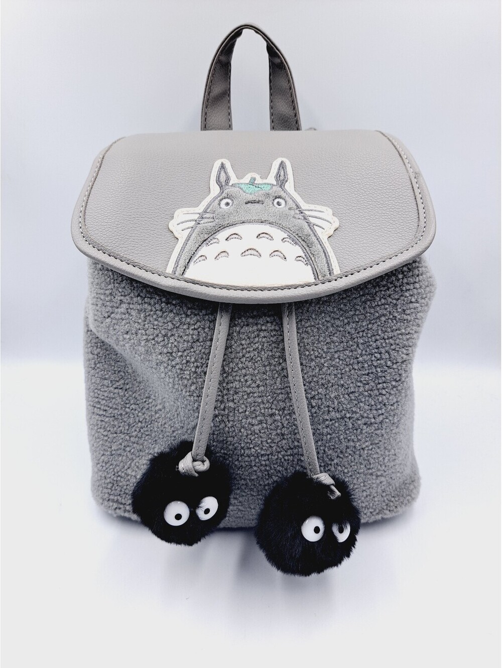 Studio Ghibli My Neighbor Totoro Sherpa Mini Backpack Kawaii & Soot Sprites Bag
